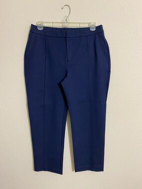 ELOQUII Ponte Knit Tapered Trouser Stretch Dress Pants NAVY Women's Size 16R